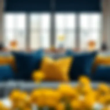 Magnificent Exploring the Elegance of Navy Blue and Yellow Pillows in Home Decor