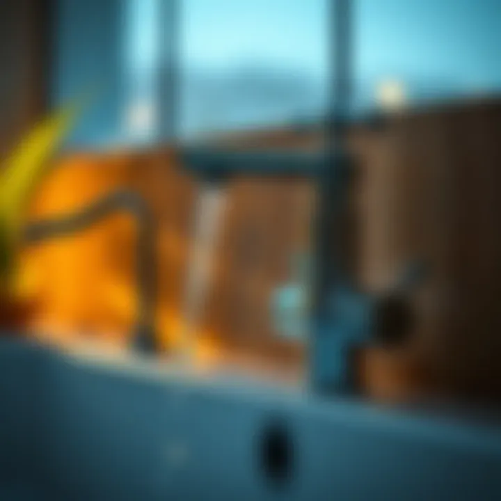 Close-up of eco-friendly faucet showcasing water efficiency