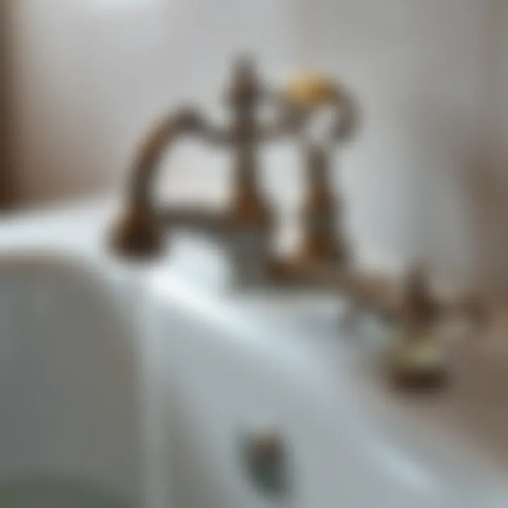 Vintage style bathtub faucet with ornate details