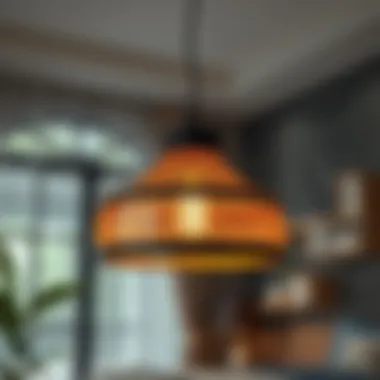 Unique pendant light design creating an artistic atmosphere