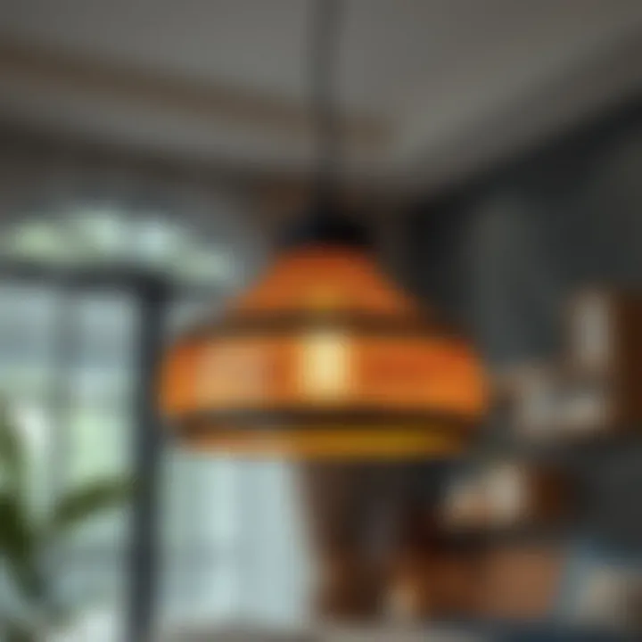 Unique pendant light design creating an artistic atmosphere