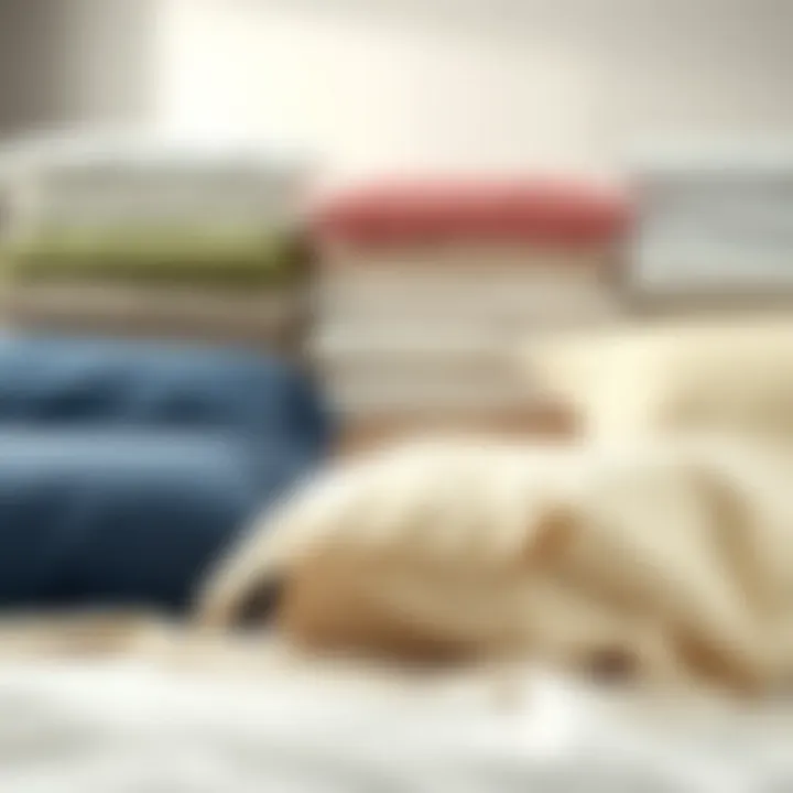 Diverse Collection of Fitted Sheets Showcasing an array of fitted sheets in various fabrics and colors.