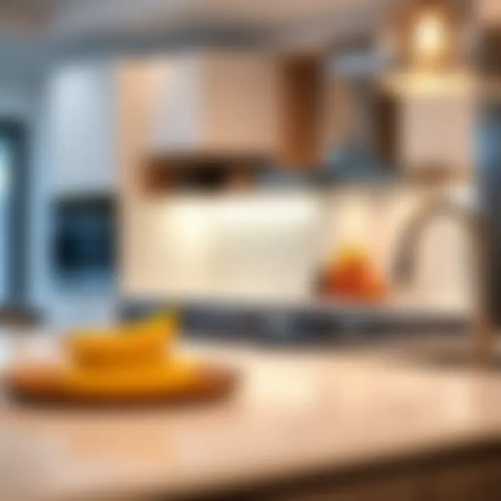 Cabinet Track Installation in a Contemporary Setting Close-up view of a cabinet track installation in a modern kitchen