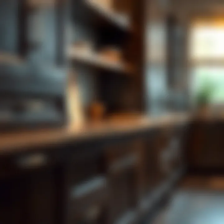 Quality Cabinetry Examination Detailed view of cabinetry showcasing quality materials