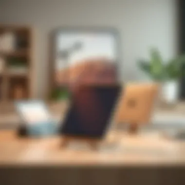 Stylish tablet stand showcasing various design options