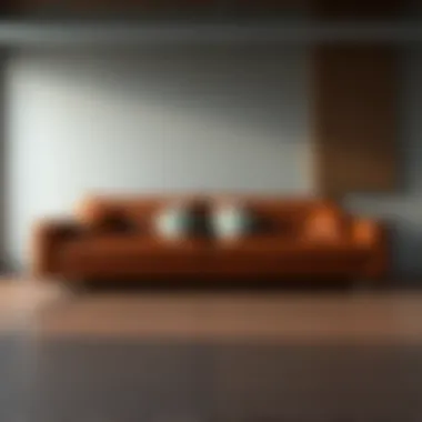 Elegant Leather Sofa Elegant leather sofa showcasing minimalist design