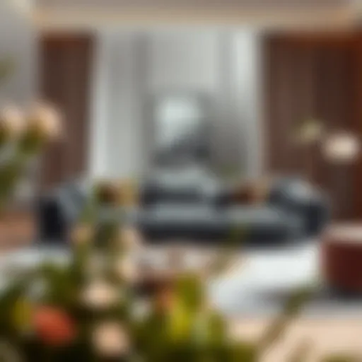 Luxurious Fabric Sofa Luxurious fabric sofa in a modern living room setting