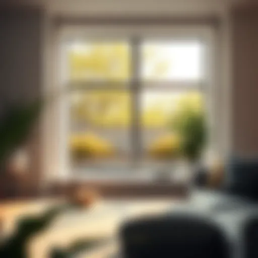 Elegant basement window providing natural light