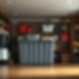 Spacious plastic storage container showcasing organization