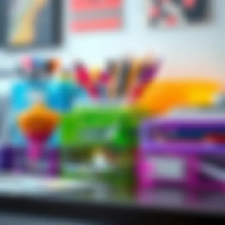 Vibrant Acrylic Storage Solutions Colorful acrylic storage boxes for art materials