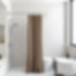 Elegant 8ft shower curtain rod showcasing modern design