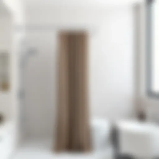 Modern Design of an 8ft Shower Curtain Rod Elegant 8ft shower curtain rod showcasing modern design