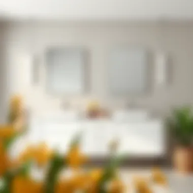 Elegant 24 inch white bathroom vanity with modern fixtures