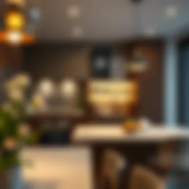 Energy Efficiency in Kitchen Lighting Stylish kitchen featuring energy-efficient lighting solutions