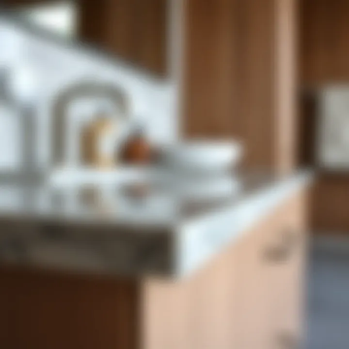 Material Quality in Vanity Tops Close-up of high-quality materials used in a 50-inch vanity top