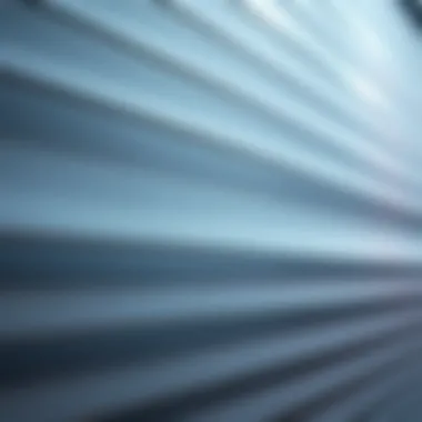 Close-up view of mini blinds showcasing their texture and color