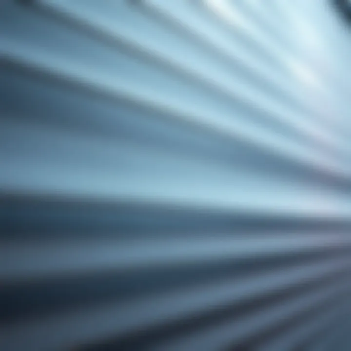 Close-up view of mini blinds showcasing their texture and color