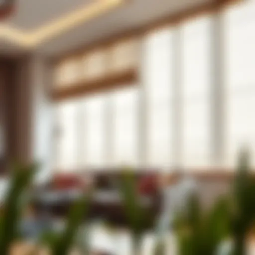 Elegant fabric blinds in a modern living room