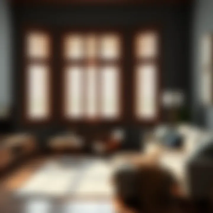 Wooden blinds complementing a stylish interior