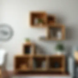 Innovative cardboard shelf design showcasing versatility