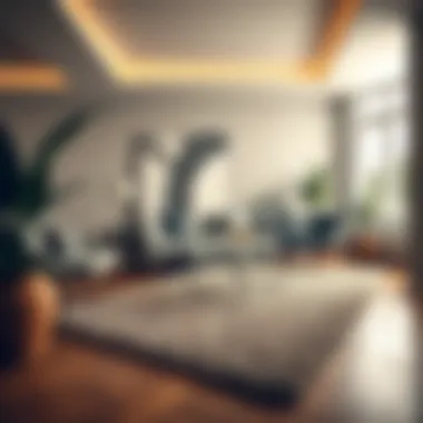 Stylish decor incorporating an 11x14 shag rug