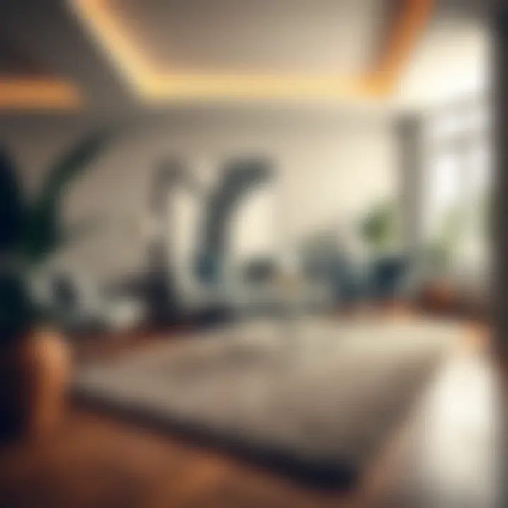 Stylish decor incorporating an 11x14 shag rug