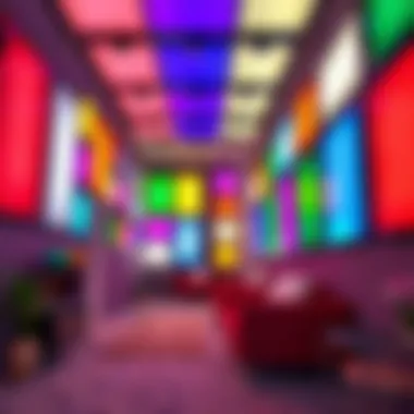 An array of colorful LED wall light panels showcasing versatility in decoration