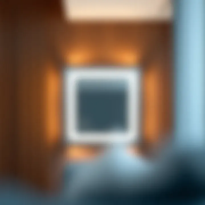 A close-up view of an LED wall light panel highlighting its energy-efficient design