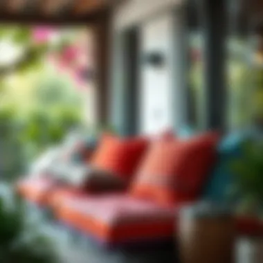 Vibrant Cushions for Outdoor Comfort Luxurious outdoor cushions in vibrant colors