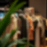 A beautifully arranged garment rack showcasing stylish outfits