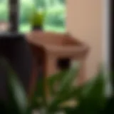 Elegant wicker bar stool with a contemporary design