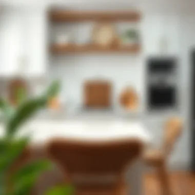 Wicker Bar Stools in Modern Kitchen Stylish wicker bar stools enhancing a modern kitchen decor