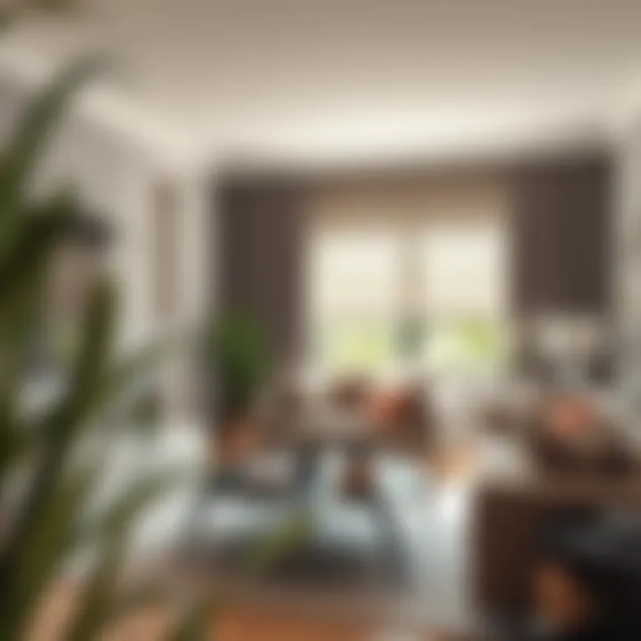 Luxurious Fabric Shades Enhancing Living Room Style Luxurious fabric shades in a stylish living room