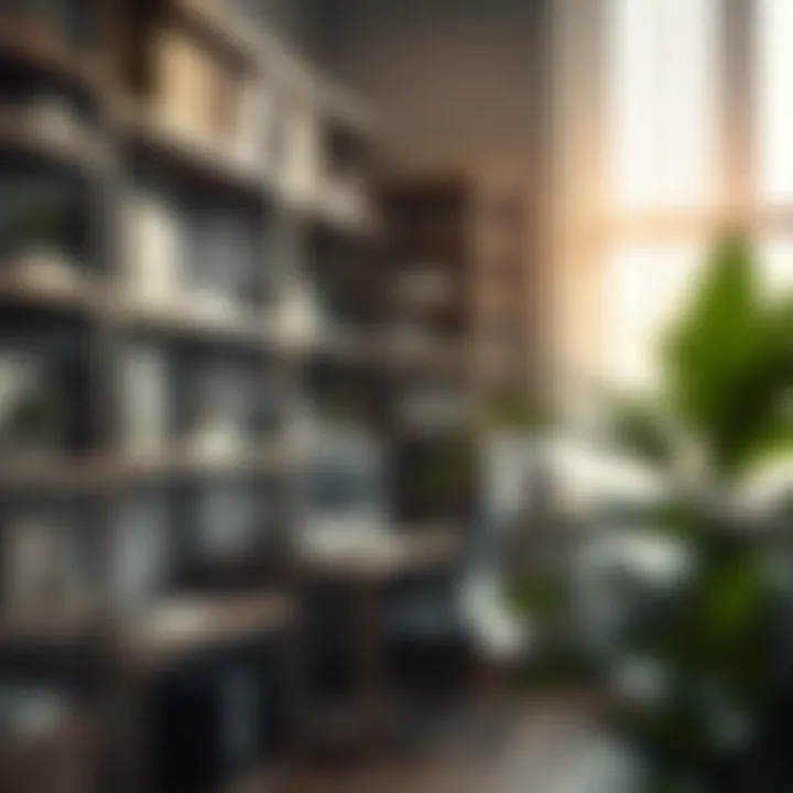 Ergonomic office shelving enhancing workspace efficiency