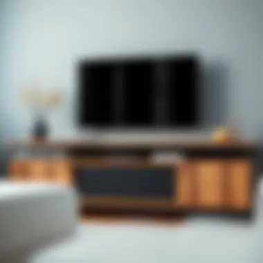 Stylish Material Combinations for Entertainment Centers Stylish combination of wood and metal in an entertainment unit