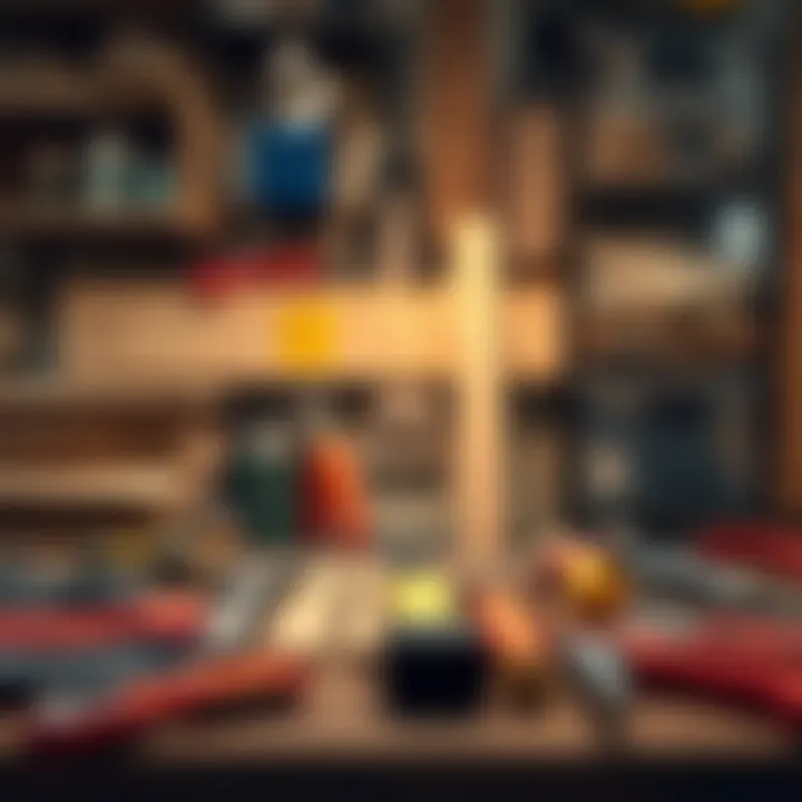 Essential Tools and Materials Tools and materials arranged neatly for building an outdoor storage cabinet