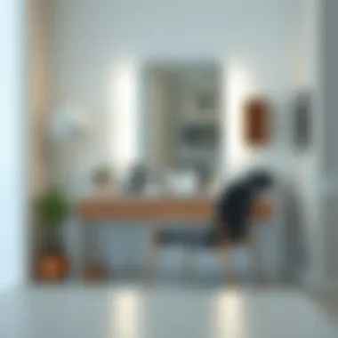 Organized Vanity Desk for Grooming Organized vanity desk for functional grooming