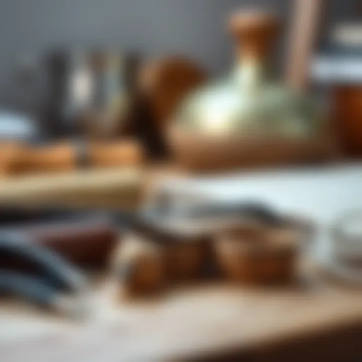 Materials for Drawer Organizers A selection of materials used for crafting drawer organizers