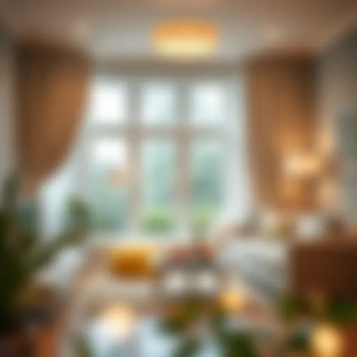 A beautifully decorated room showcasing window treatments