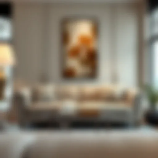 Elegant love seat sleeper sofa in a contemporary living room