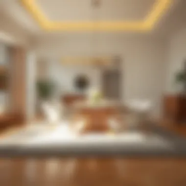 Enhancing Dining Room Aesthetics with Rugs Elegant dining room showcasing harmony between rug and table