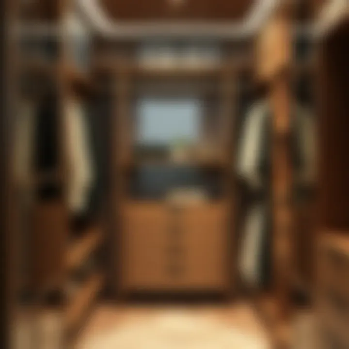 Neatly organized closet with compartments