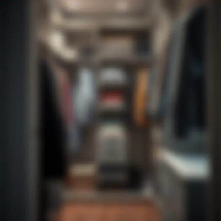 Maximized vertical storage in a small closet