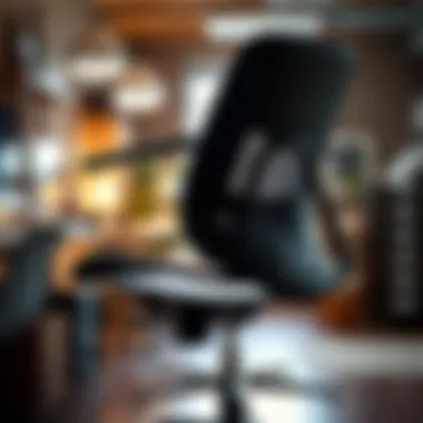 Ergonomic Design Elements of a Drafting Chair Close-up of ergonomic features of a drafting chair