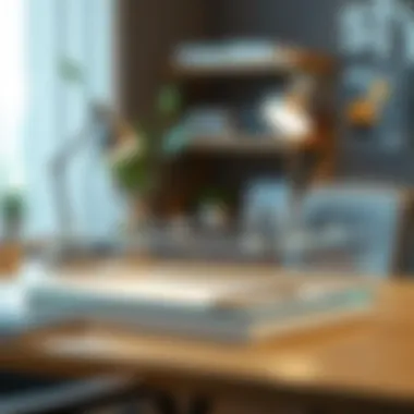 Stylish Aesthetic Design of Clear Desk Topper Stylish clear desk topper showcasing aesthetic design