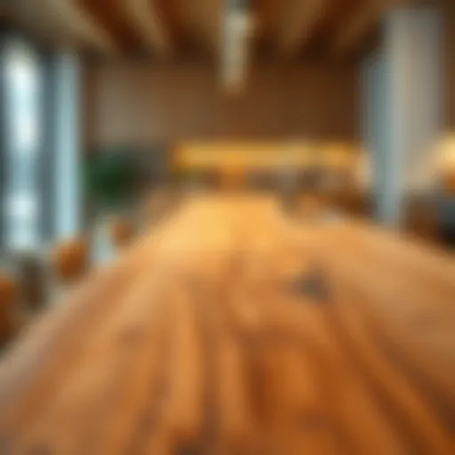 Rich Grains of Acacia Wood Countertop Elegant acacia wood countertop showcasing rich grains