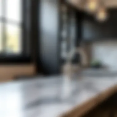 Close-up of a textured black cabinet surface