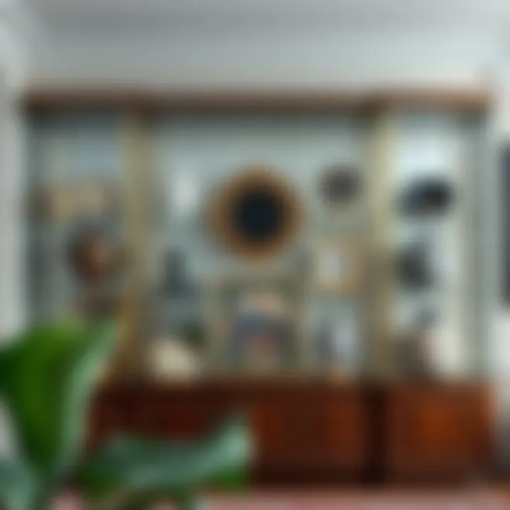 Showcasing Collectibles in Style Elegant clear glass display cabinet showcasing exquisite collectibles