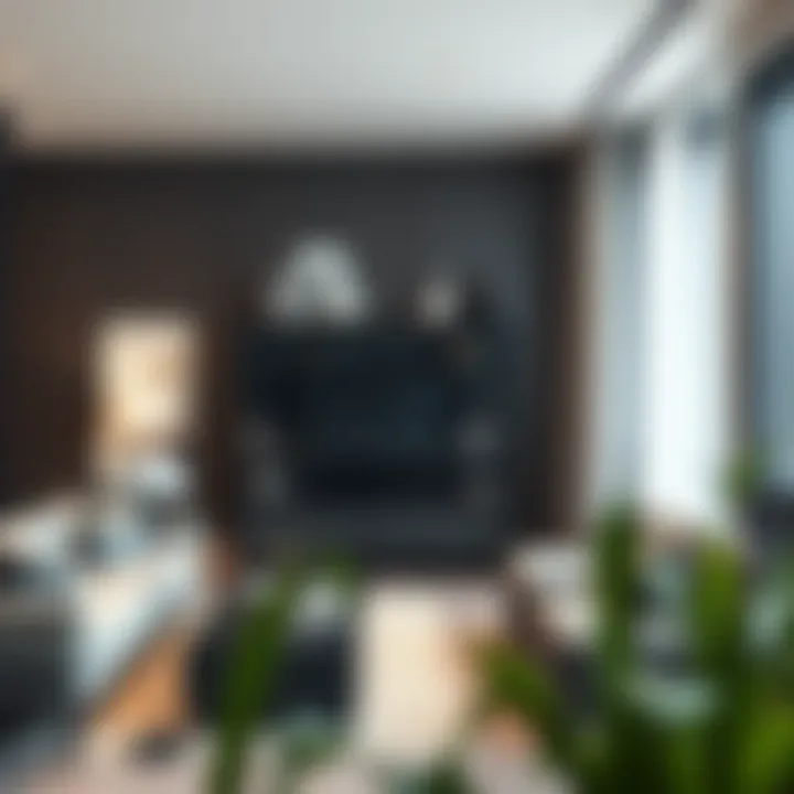 A Modern Touch in Living Spaces Modern living room featuring a stylish clear glass display cabinet