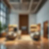 A chic concession furniture store showcasing modern designs